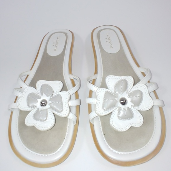 Shoes - Liz Claiborne White Sandals